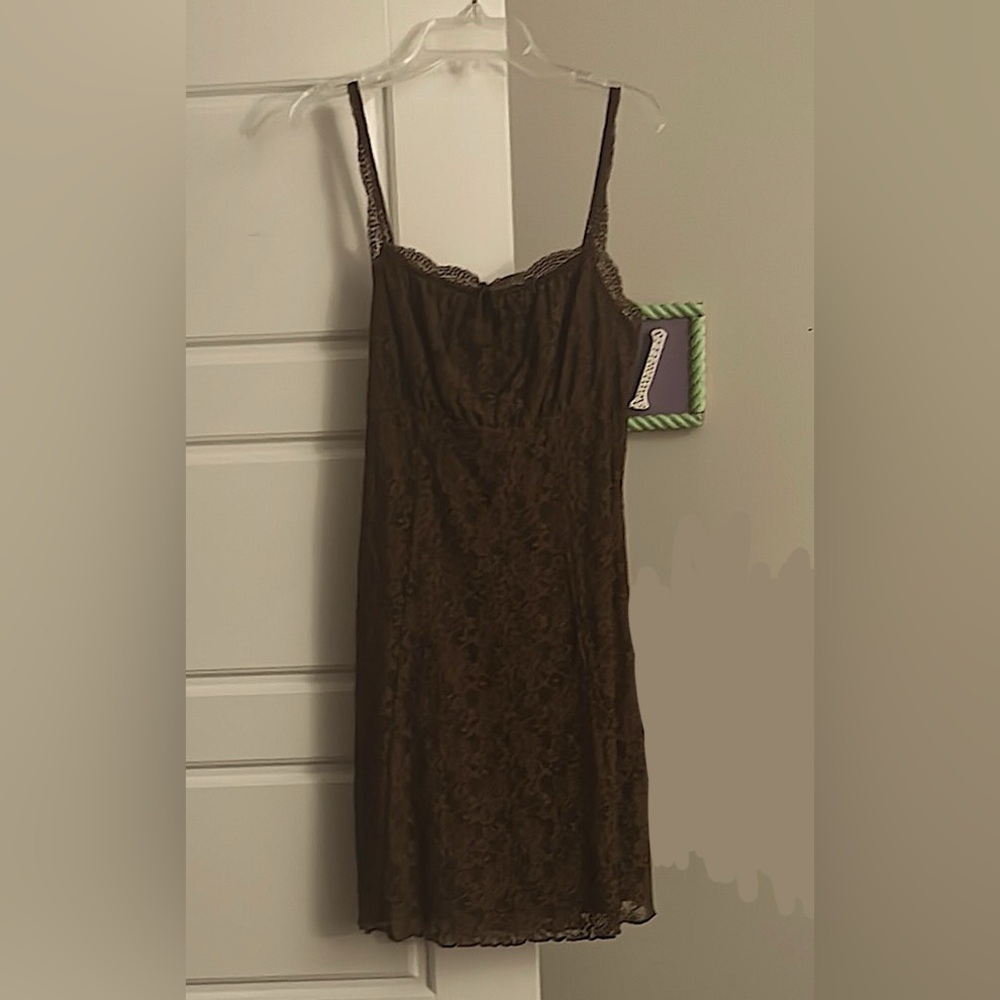 Brown Lace Picnic Dress